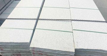 六安芝麻白毛板，石材毛板