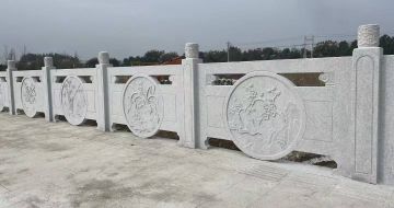 六安芝麻白河道栏杆 石材栏杆