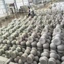 六安芝麻白圆球 石球 挡车球