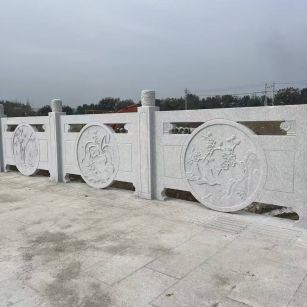 六安芝麻白河道栏杆 石材栏杆