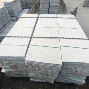 六安芝麻白毛板，石材毛板