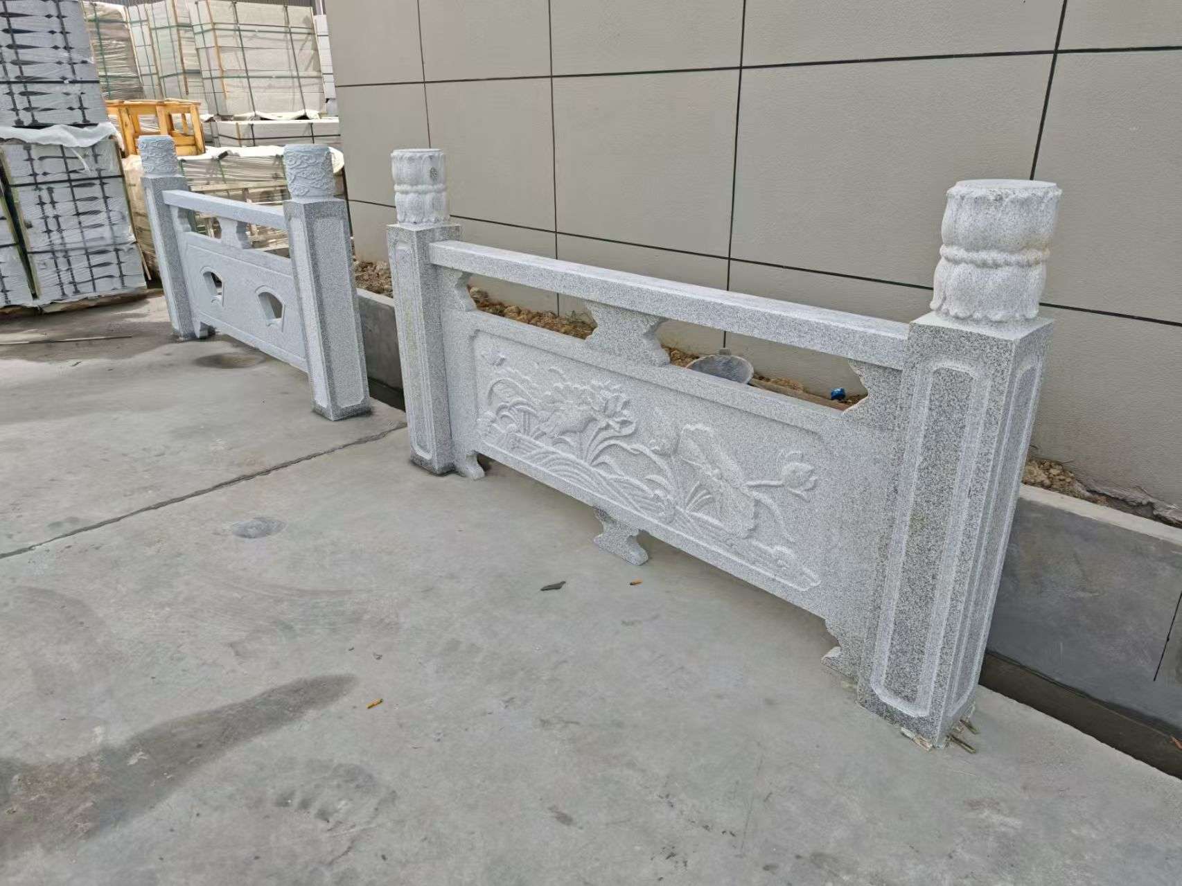 六安芝麻白河道栏杆 石材栏杆
