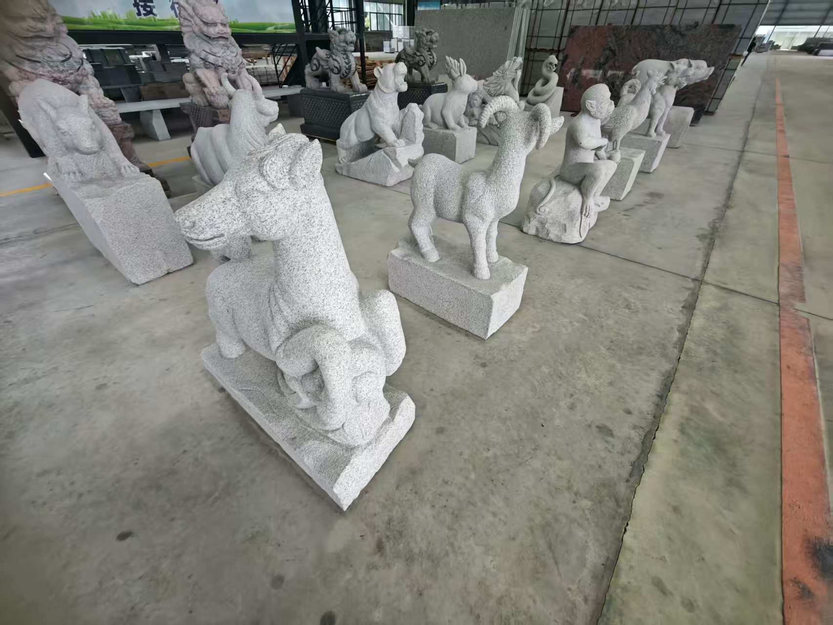 六安芝麻白雕刻 十二生肖 异形雕刻