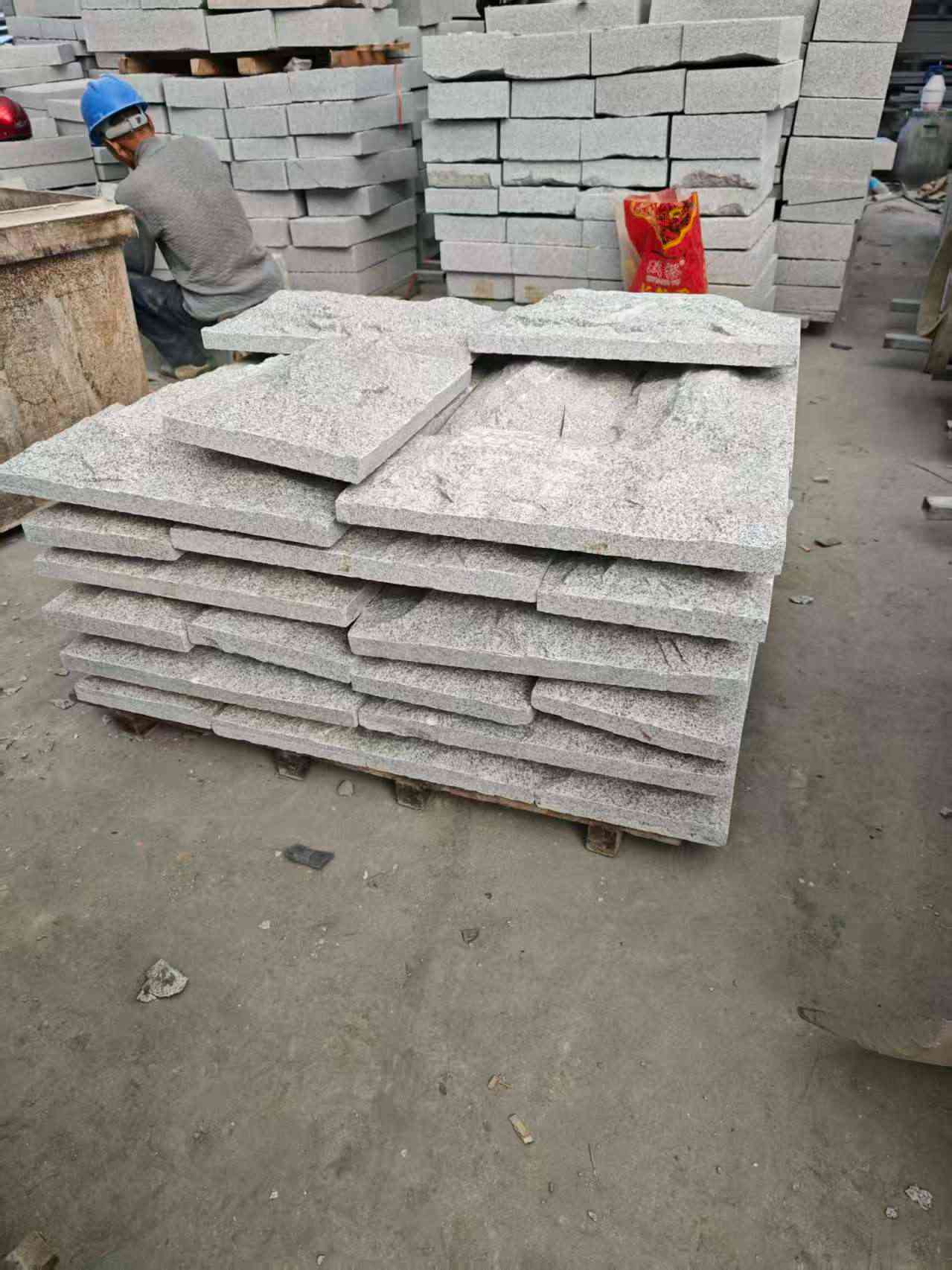 六安芝麻白蘑菇石，自然面