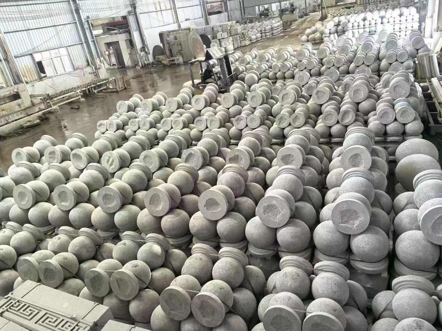 六安芝麻白圆球 石球 挡车球